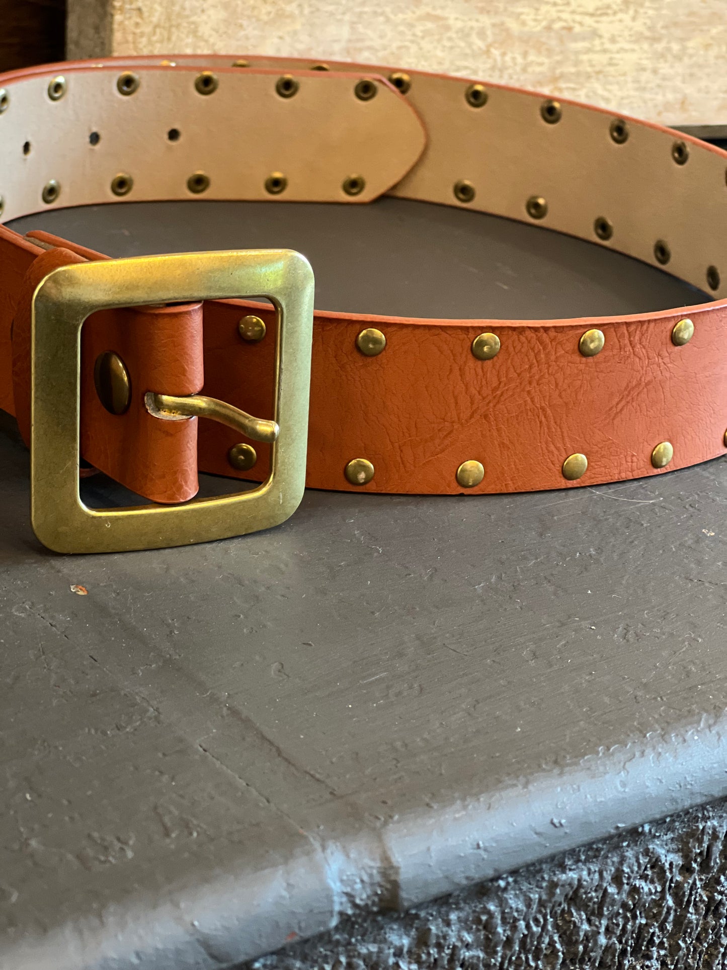 Studded Brown Belt