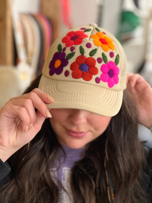 Floral Trucker