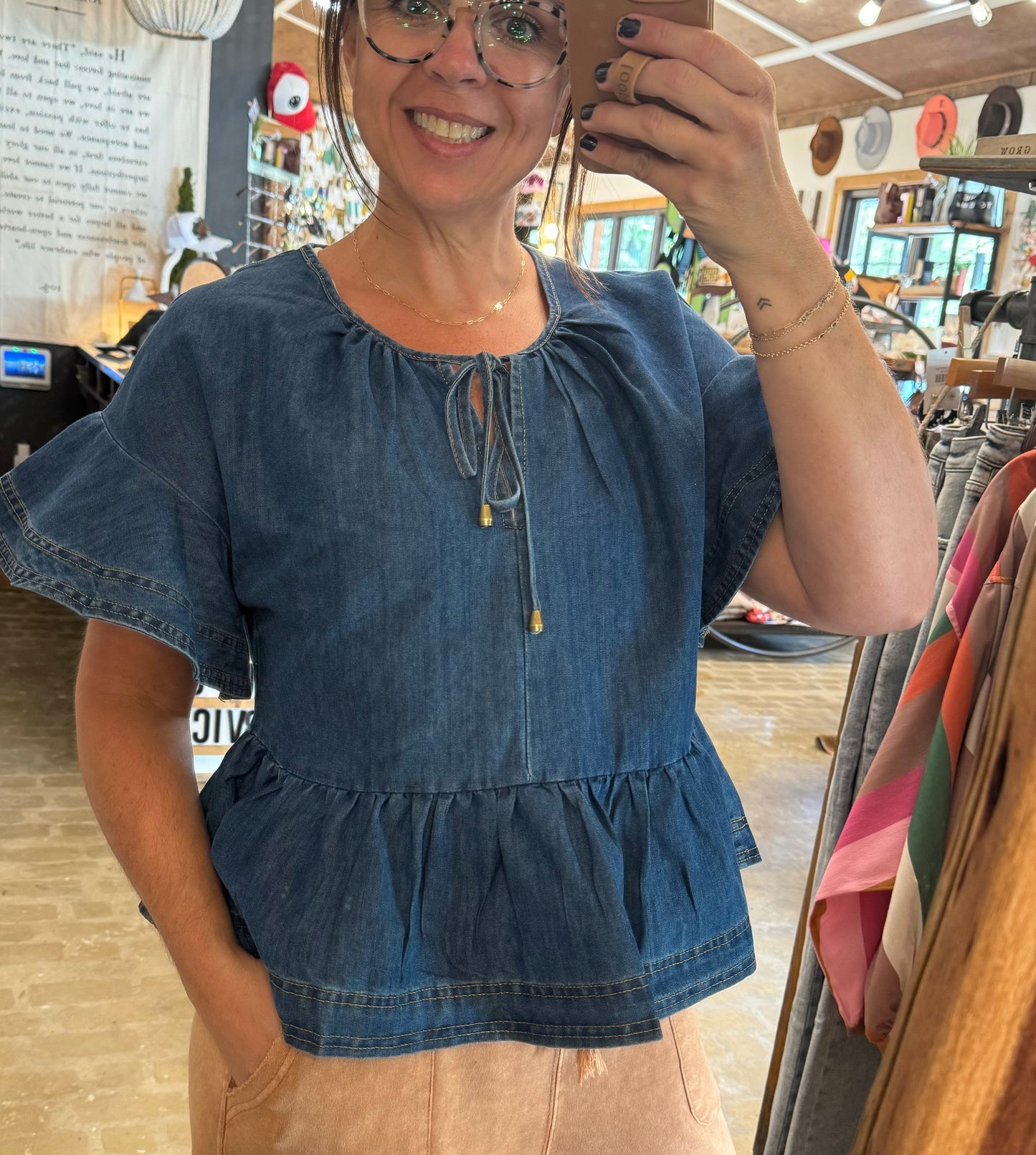 Harlee Denim Top