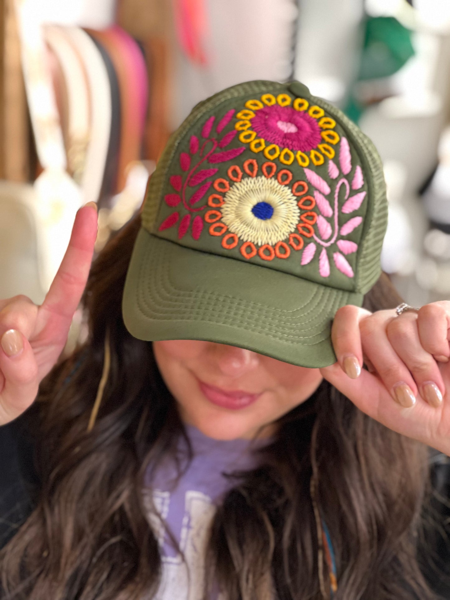 Floral Trucker