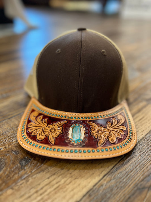 Leather Snap Hat