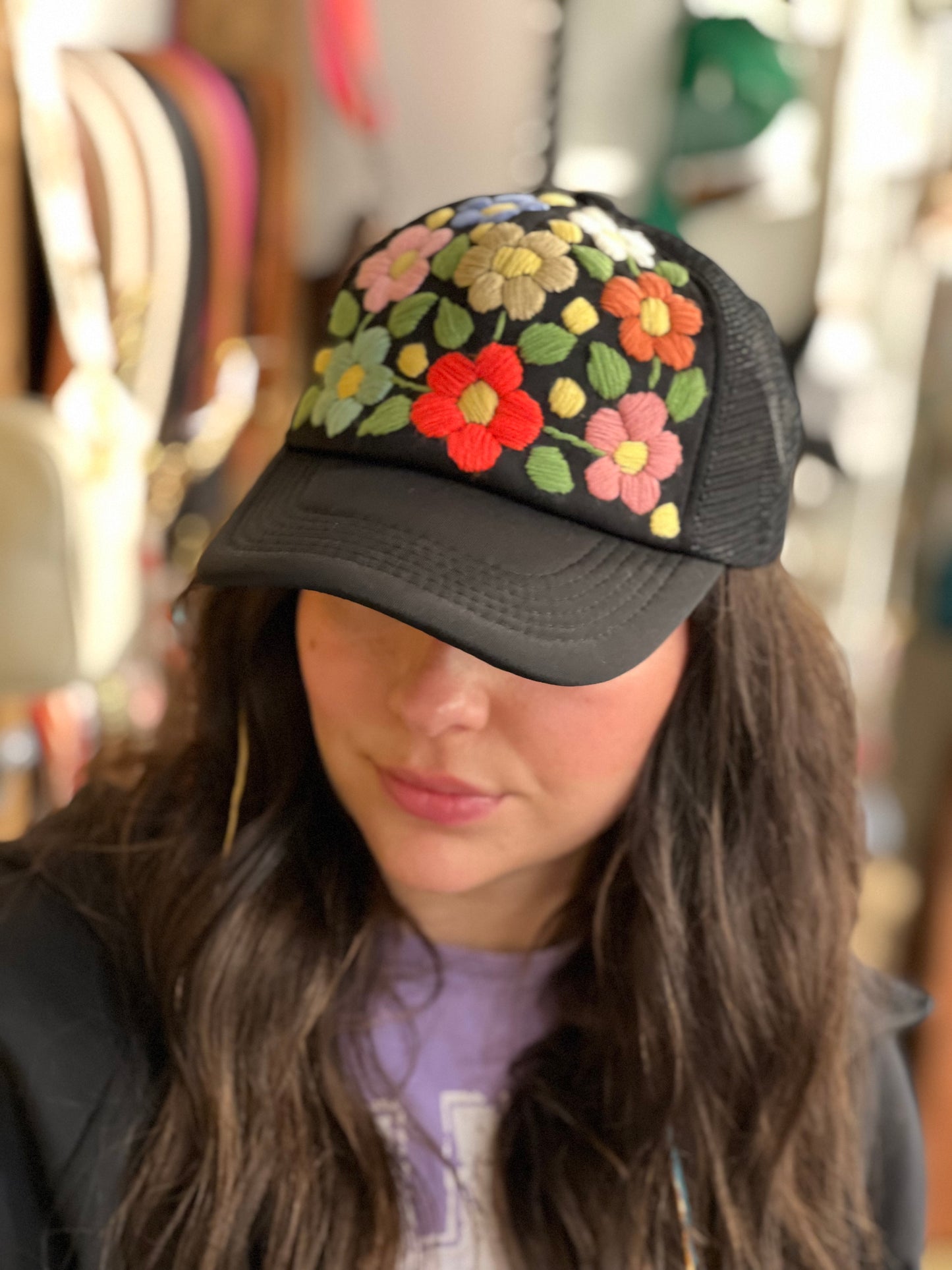 Floral Trucker