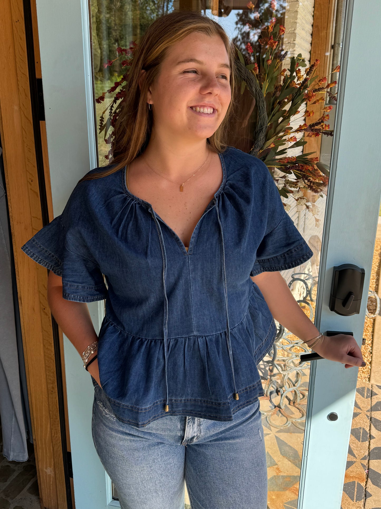 Harlee Denim Top