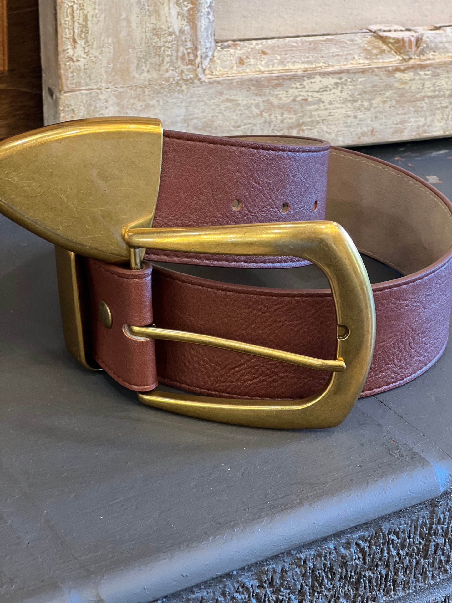 Wide Leather Statement Belt