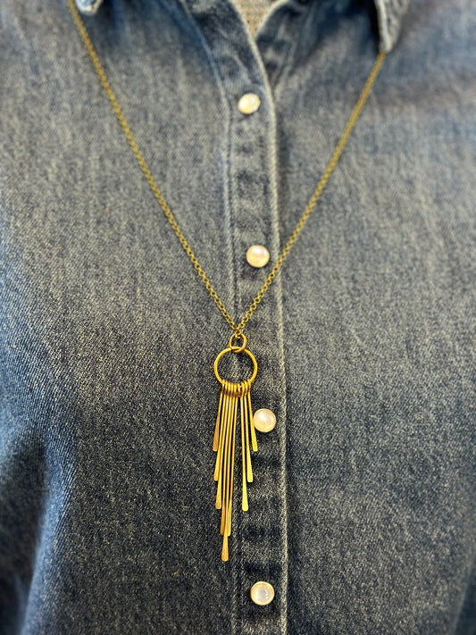 Vintage Gold Burst Necklace