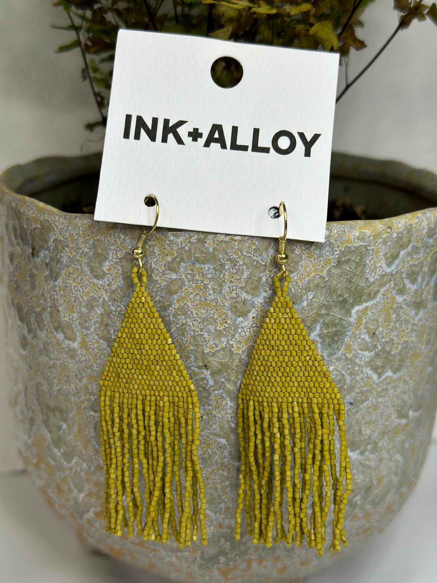 Ink & Alloy Beaded Earrings