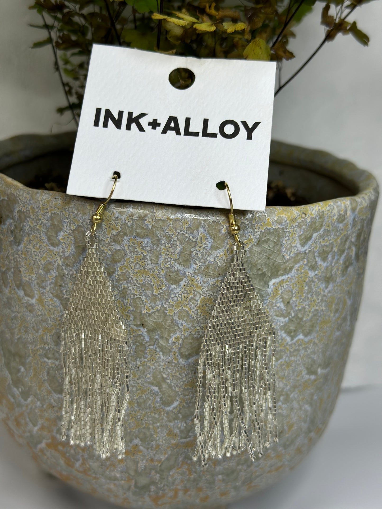 Ink & Alloy Beaded Earrings