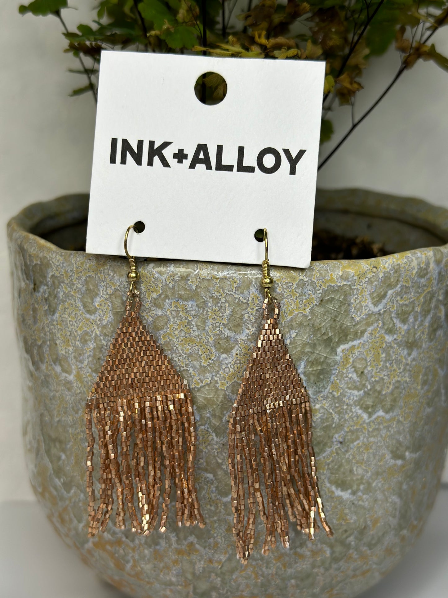 Ink & Alloy Beaded Earrings