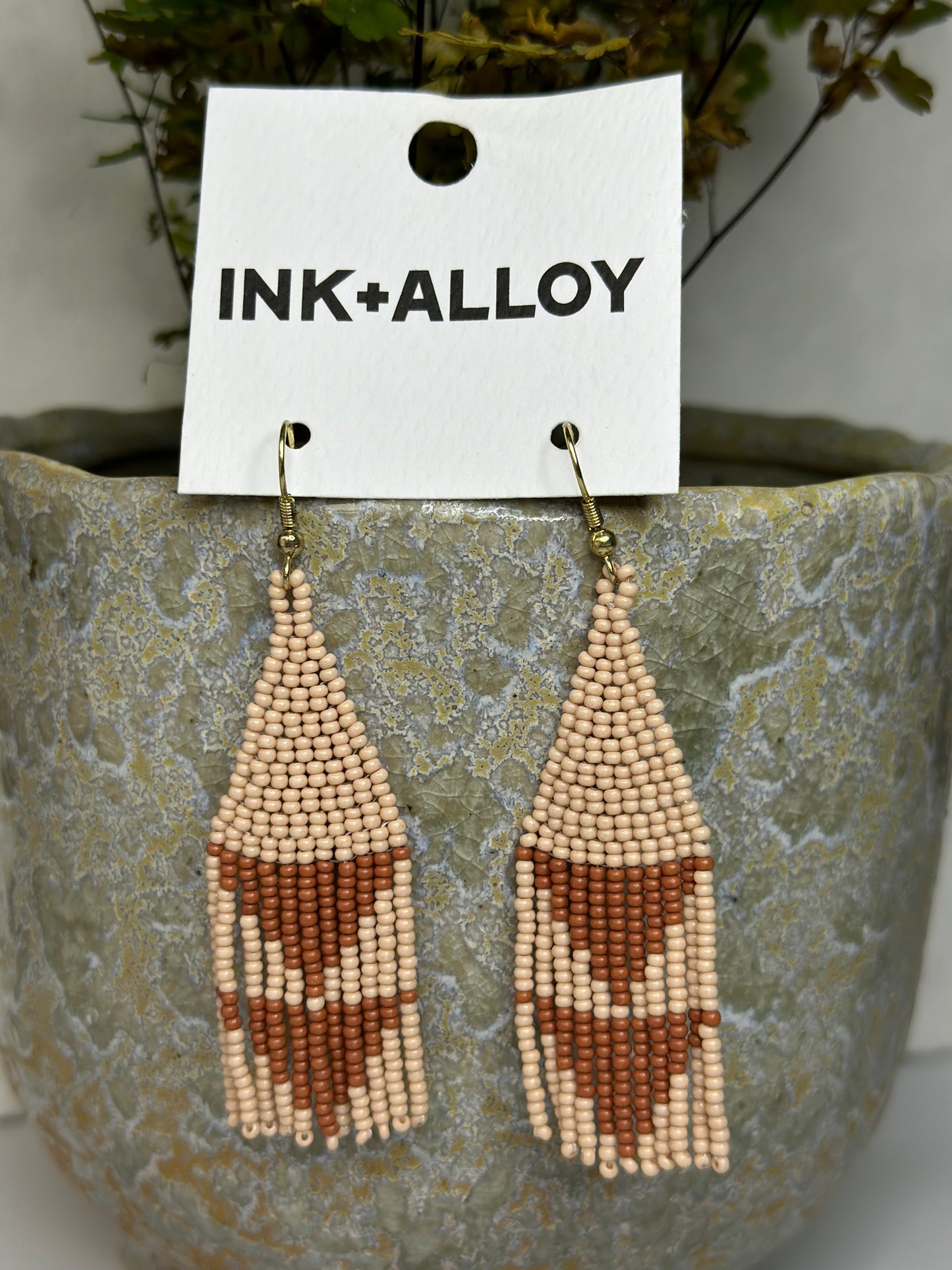 Ink & Alloy Beaded Earrings