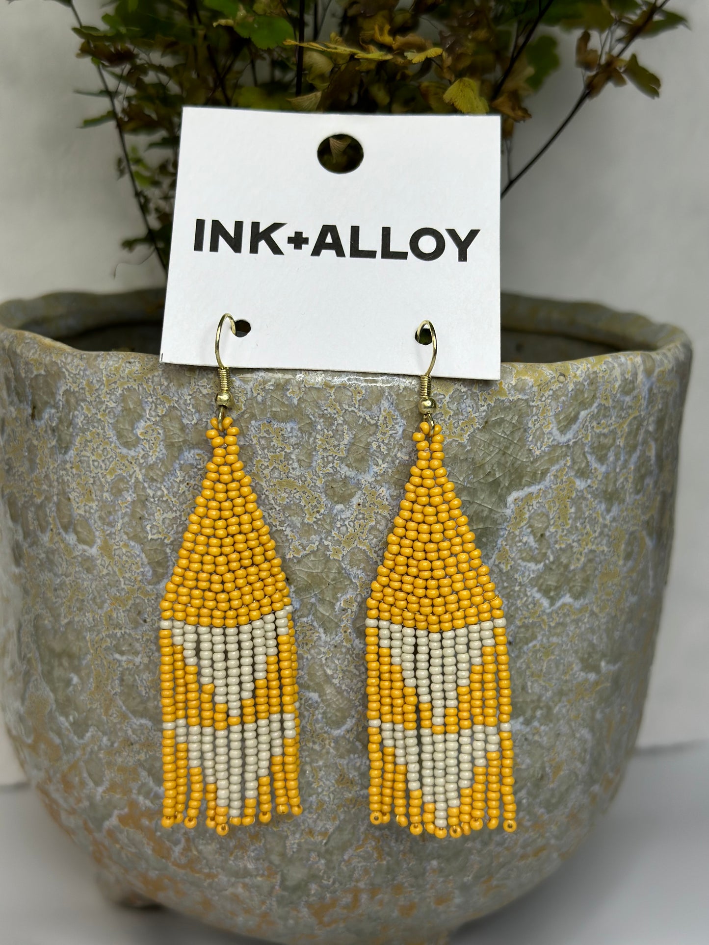 Ink & Alloy Beaded Earrings