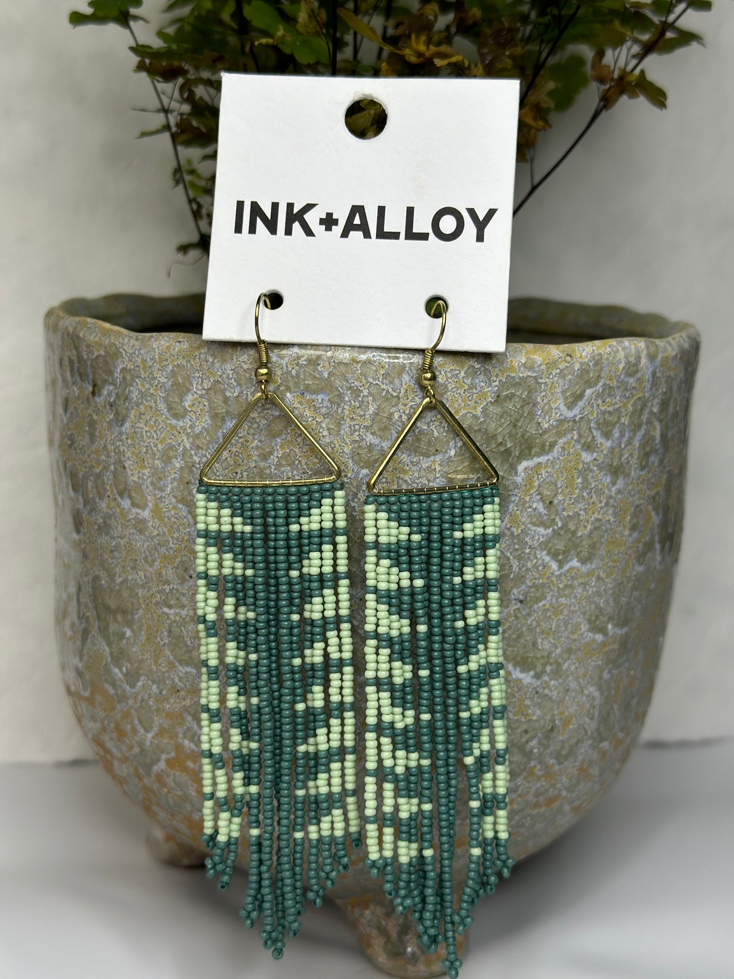 Ink & Alloy Beaded Earrings