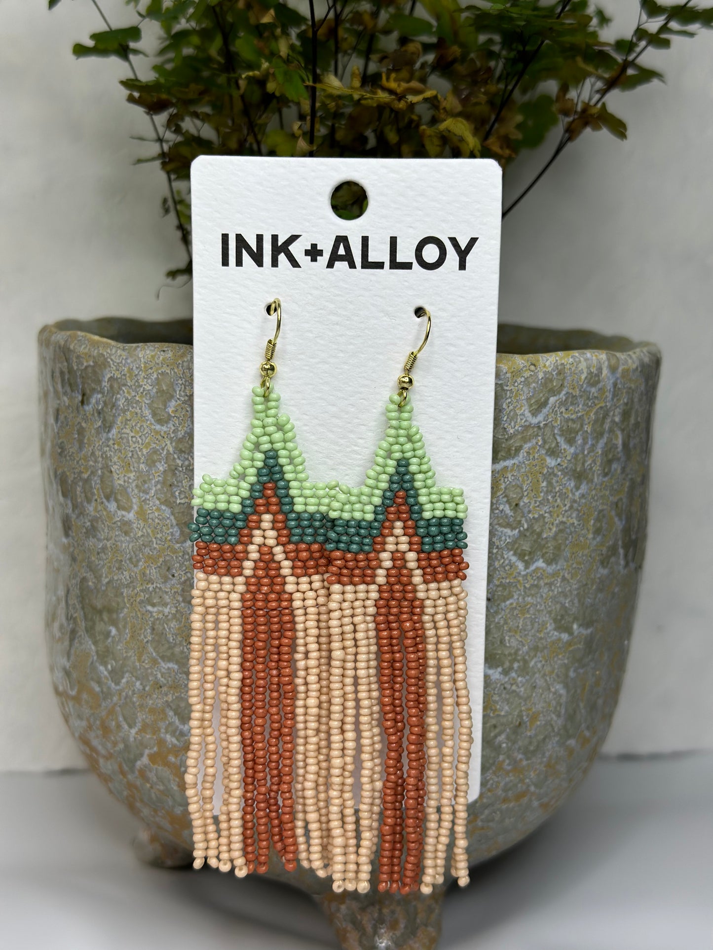 Ink & Alloy Beaded Earrings