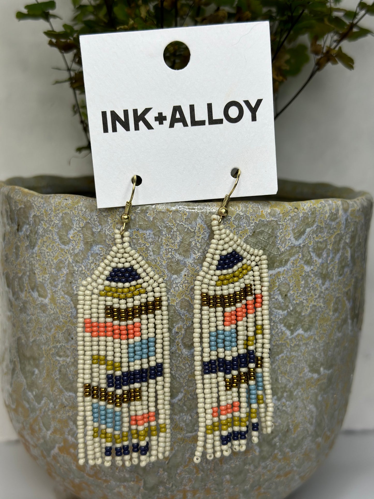 Ink & Alloy Beaded Earrings