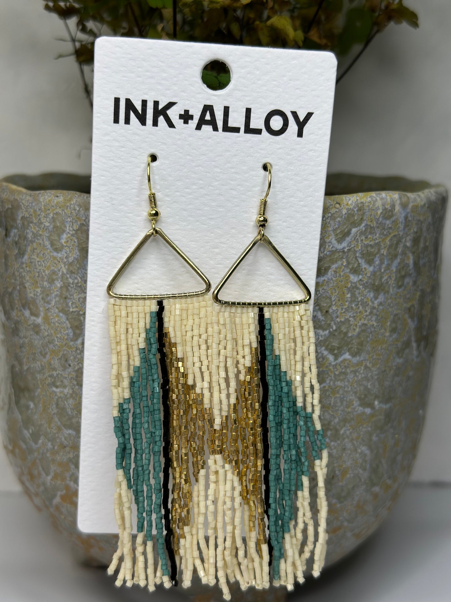 Ink & Alloy Beaded Earrings